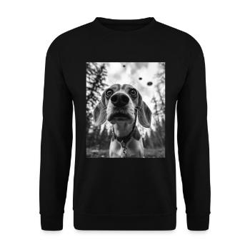 Chien - Alien Selfie Beagle UFO - Sweat-shirt Unisexe - noir - Devant - Alina (178cm) & Michal (187cm)