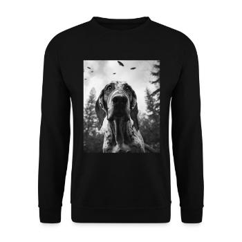 Chien - Alien Selfie Bloodhound UFO - Sweat-shirt Unisexe - noir - Devant - Alina (178cm) & Michal (187cm)