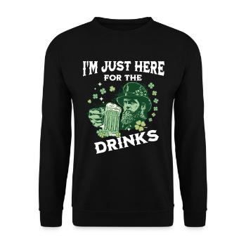Fête de la Saint-Patrick en Irlande - Sweat-shirt Unisexe - noir - Devant - Alina (178cm) & Michal (187cm)