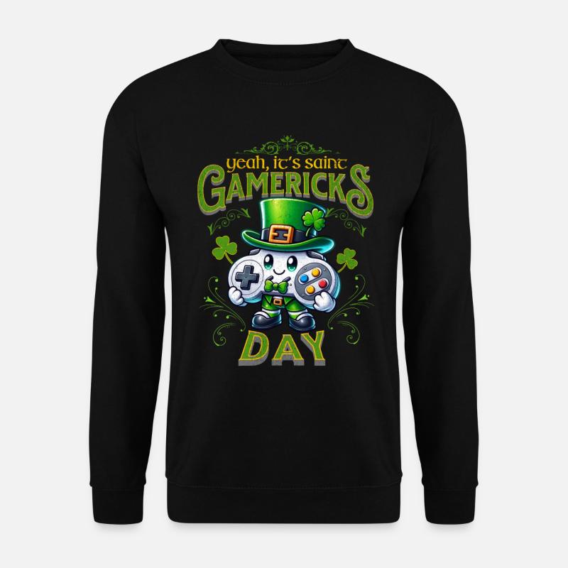 St. Patricks Day Gamer - Unisex Pullover - Schwarz