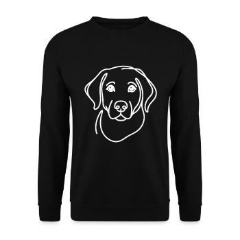 Linie Art Dad Mama - Hund - Unisex Pullover - Schwarz - Vorne - Alina (178cm) & Michal (187cm)