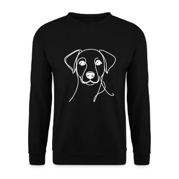 Linie Art Dad Mama - Hund - Unisex Pullover - Schwarz - Vorne - Alina (178cm) & Michal (187cm)