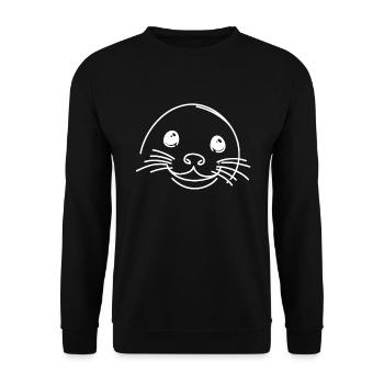 Line Art Dad Mom - Mole - Unisex Sweatshirt - black - Front - Alina (178cm) & Michal (187cm)