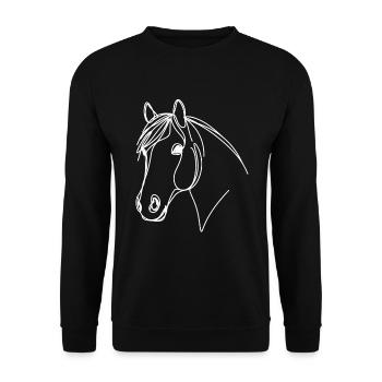 Line Art Papa Maman - Classe - Sweat-shirt Unisexe - noir - Devant - Alina (178cm) & Michal (187cm)
