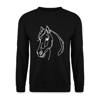 Line Art Dad Mom - Andalusian - Unisex Sweatshirt - black - Front - Alina (178cm) & Michal (187cm)