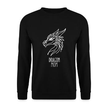 Line Art Meilleure Maman - Dragon - Sweat-shirt Unisexe - noir - Devant - Alina (178cm) & Michal (187cm)