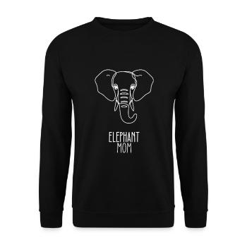 Line Art Best Mama - Éléphant - Sweat-shirt Unisexe - noir - Devant - Alina (178cm) & Michal (187cm)