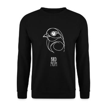 Line Art Best Mom - Bird - Unisex Sweatshirt - black - Front - Alina (178cm) & Michal (187cm)