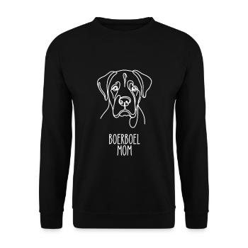 Maman au trait - Boerboel - Sweat-shirt Unisexe - noir - Devant - Alina (178cm) & Michal (187cm)