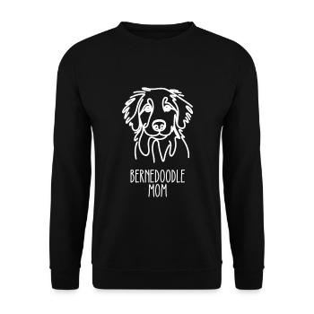 Line Art Mom - Bernedoodle - Unisex Sweatshirt - black - Front - Alina (178cm) & Michal (187cm)
