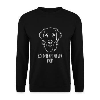 Line Art Mom - Golden Retriever - Unisex Sweatshirt - black - Front - Alina (178cm) & Michal (187cm)
