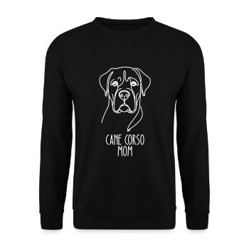 Line Art Mom - Cane Corso - Sweat-shirt Unisexe - noir - Devant - Alina (178cm) & Michal (187cm)