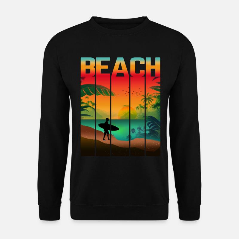 STRAND TROPISCHE INSEL - Unisex Pullover - Schwarz
