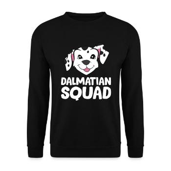 Dalmatiner - Dalmatian Squad - Unisex Pullover - Schwarz - Vorne - Alina (178cm) & Michal (187cm)