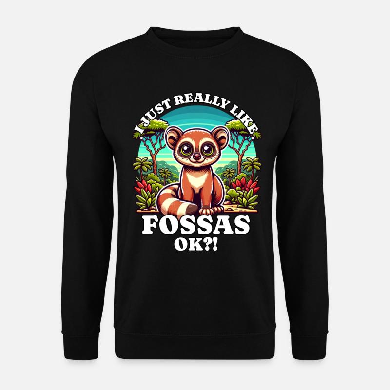 Ich mag Fossas - Unisex Pullover - Schwarz