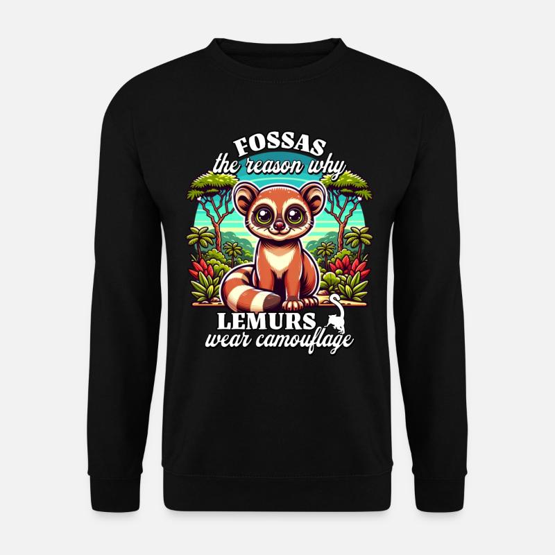Fossa Madagascar Fossas - Unisex Pullover - Schwarz