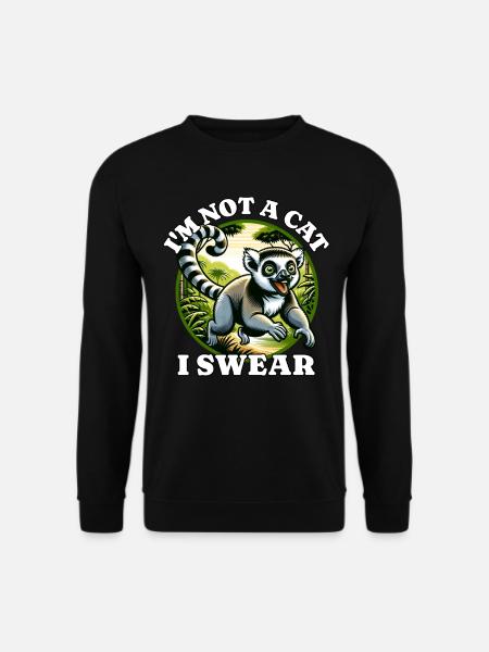 Lustige Lemur Sprüche - Unisex Pullover - Schwarz