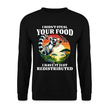 Lemur Sayings - Unisex Sweatshirt - black - Front - Alina (178cm) & Michal (187cm)