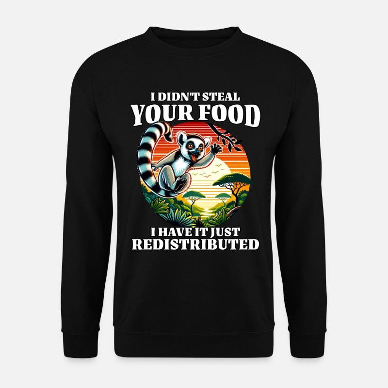 Lemur Sprüche - Unisex Pullover - Schwarz