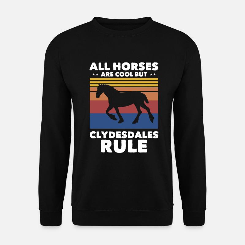 Clydesdale Pferd - Unisex Pullover - Schwarz