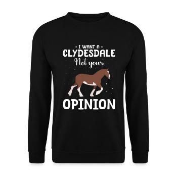 Clydesdale cavalier - Sweat-shirt Unisexe - noir - Devant - Alina (178cm) & Michal (187cm)
