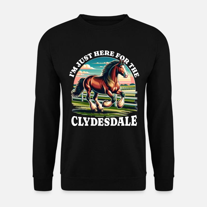 Clydesdale Pferd Reiter - Unisex Pullover - Schwarz
