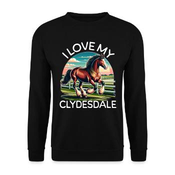 L’amour de Clydesdale - Sweat-shirt Unisexe - noir - Devant - Alina (178cm) & Michal (187cm)