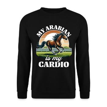 Araber Cardio - Unisex Pullover - Schwarz - Vorne - Alina (178cm) & Michal (187cm)