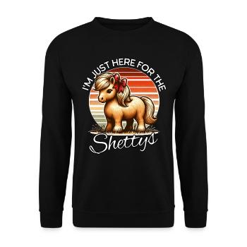 Shetland poney cavalier - Sweat-shirt Unisexe - noir - Devant - Alina (178cm) & Michal (187cm)