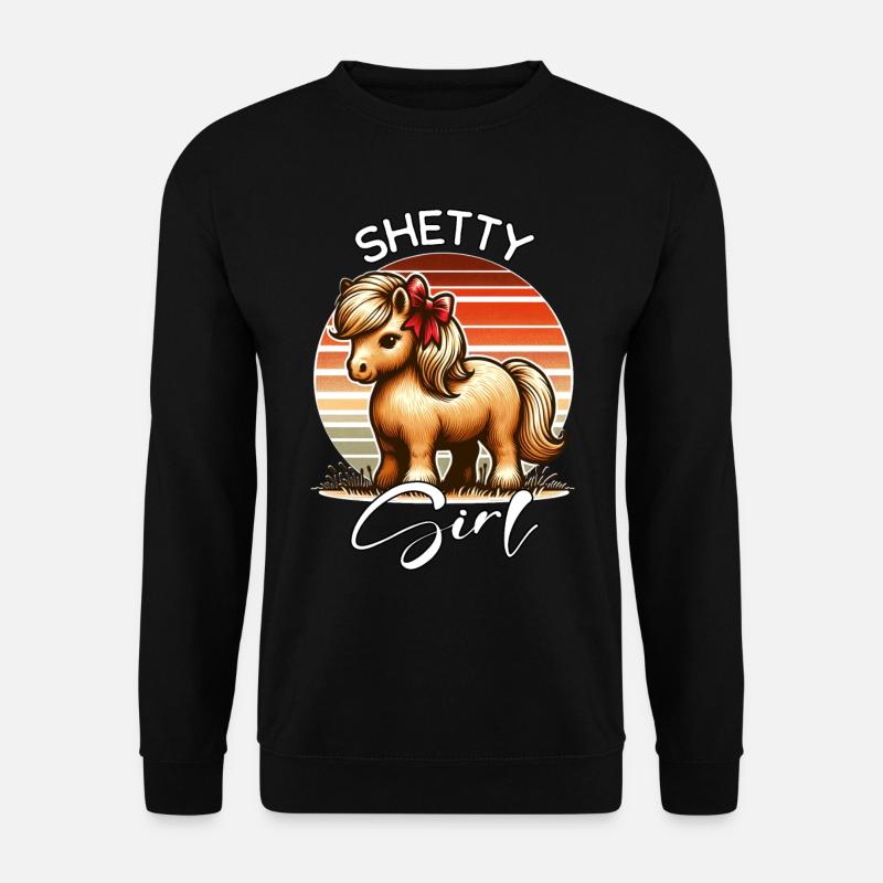 Cadeau de poney Shetland - Sweat-shirt Unisexe - noir