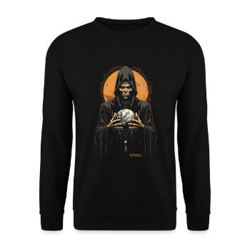 The Hands of the Universe Hold the World - Unisex Sweatshirt - black - Front - Alina (178cm) & Michal (187cm)