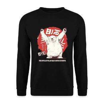 L’ours polaire bipolaire fait ses adieux à l’ours polaire - Sweat-shirt Unisexe - noir - Devant - Alina (178cm) & Michal (187cm)