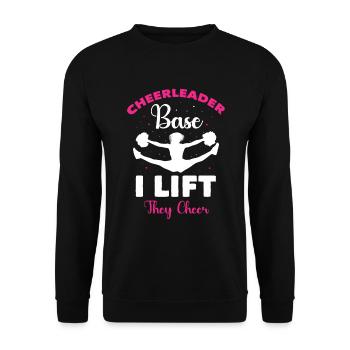 Cheerleader Cheerleading - Unisex Sweatshirt - black - Front - Alina (178cm) & Michal (187cm)