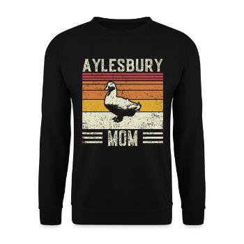 Duck Mama - Vintage Aylesbury - Unisex Sweatshirt - black - Front - Alina (178cm) & Michal (187cm)