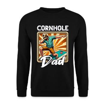 Papa Cornhole - Sweat-shirt Unisexe - noir - Devant - Alina (178cm) & Michal (187cm)