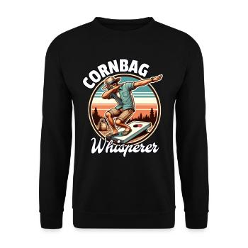 Cornhole Sac de maïs - Sweat-shirt Unisexe - noir - Devant - Alina (178cm) & Michal (187cm)