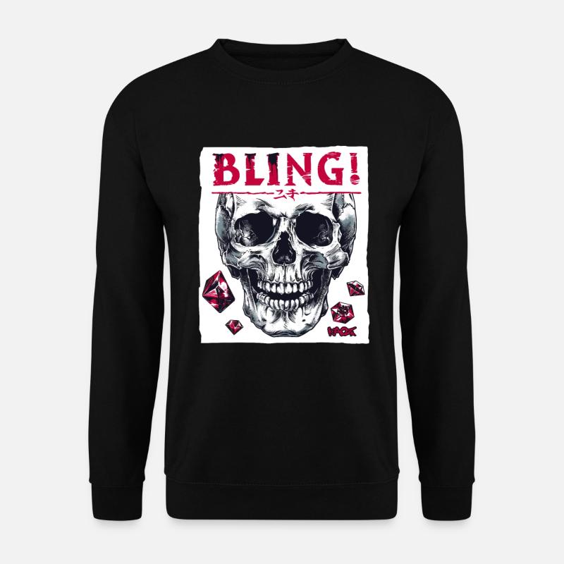 Diamonds, rubies and skulls - Unisex Sweatshirt - black