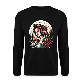 Roses are red - Unisex Sweatshirt - black - Front - Alina (178cm) & Michal (187cm)