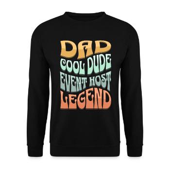 Papa Event Host - Unisex Pullover - Schwarz - Vorne - Alina (178cm) & Michal (187cm)