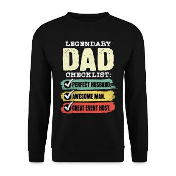 Papa Hôte de l’événement Fête des pères - Sweat-shirt Unisexe - noir - Devant - Alina (178cm) & Michal (187cm)