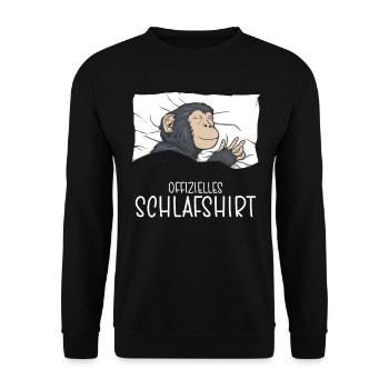 Chemise de nuit officielle Pyjama singe - Sweat-shirt Unisexe - noir - Devant - Alina (178cm) & Michal (187cm)