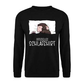 Chemise de nuit officielle Pyjama singe - Sweat-shirt Unisexe - noir - Devant - Alina (178cm) & Michal (187cm)