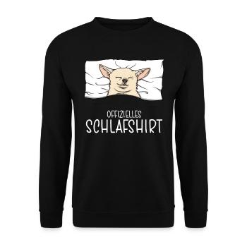 Chemise de nuit officielle Pyjama Chihuahua - Sweat-shirt Unisexe - noir - Devant - Alina (178cm) & Michal (187cm)