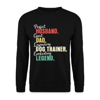 Dog Trainer Dad - Unisex Sweatshirt - black - Front - Alina (178cm) & Michal (187cm)