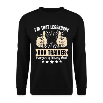 Legendary Dog Trainer - Unisex Sweatshirt - black - Front - Alina (178cm) & Michal (187cm)