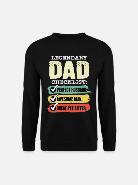 Dad Pet Sitter Father's Day - Unisex Sweatshirt - black