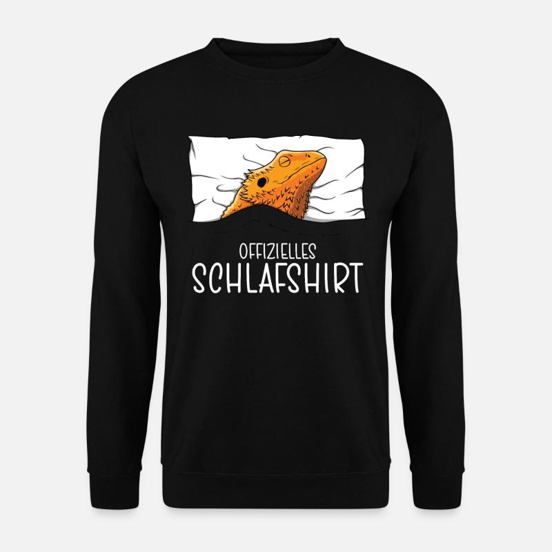 Offizielles Schlafshirt Bartagam Echse Schlafanzug - Unisex Pullover - Schwarz