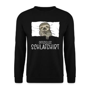 Chemise de nuit officielle Pyjama paresseux - Sweat-shirt Unisexe - noir - Devant - Alina (178cm) & Michal (187cm)