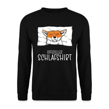 Chemise de nuit officielle Pyjama Fox - Sweat-shirt Unisexe - noir - Devant - Alina (178cm) & Michal (187cm)