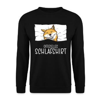 Chemise de nuit officielle Pyjama Fox - Sweat-shirt Unisexe - noir - Devant - Alina (178cm) & Michal (187cm)